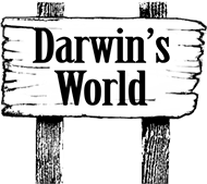 signpost linking to Darwin's World